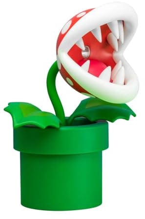 Super Mario Brothers Offiziell lizenzierte Mini Piranha Pflanze Bewegliche Lampe, Gamer Zimmer Dekor und Geschenk für Jungen und Mädchen, Film Fans Sammler Nachtlicht | Paladone