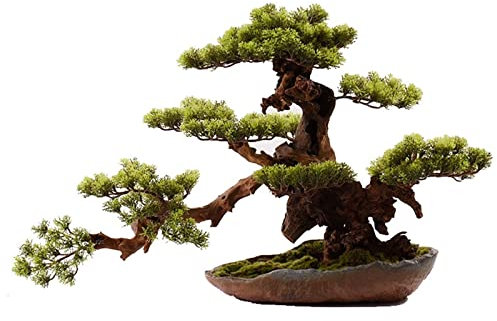 EVSER Bonsai Künstlicher Bonsai-Baum for den Innenbereich, künstlicher Pflanzenbaum, künstliche Bonsai-Dekoration, künstliche Topfpflanzen mit Vintage-Keramik-Pflanzgefäß Bonsai Baum