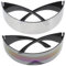 Toyvian 2 Stück Brille Cosplay Brille Sonnenbrille Spiegel Wanddekor Futuristische Sonnenbrille 90Er Jahre Sonnenbrille Futuristische Schild Sonnenbrille Kunststoff Lustige