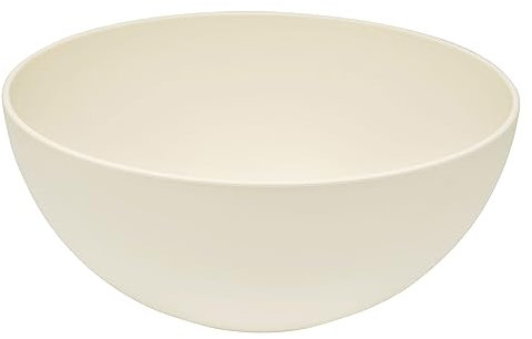 Magu Natur-Design Schüssel Beige Ø 26 cm aus einem Polymer aus natürlichen Materialien Servierschüssel Salatschüssel Obstschale