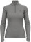 Odlo Damen Funktionsunterwäsche Langarm Shirt mit Reißverschluss MERINO 200, odlo steel grey melange, M