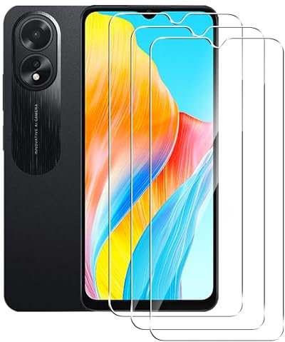zZjoOoj [3 Pezzi Vetro Temperato per OPPO A18/A38 4G, Pellicola Prottetiva Anti Graffio, Anti-Impronte, Senza Bolle, Durezza 9H, 0,26mm Ultra Trasparente, Ultra Resistente