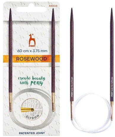 Pony Rosenholz Rundstricknadeln 60 cm 3,75 mm - 1 Stück