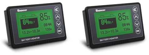 Renogy 500A Battery Monitor High and Low Voltage Programmable Alarm For Lithium (Pack of 2)
