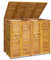 Abri Poubelle Extérieur, Cache Poubelle Abri pour Poubelle Conteneur pour Cache-Poubelle Abri à Poubelle Double 140x89x117 cm Bois Massif d'acacia