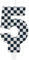 Birthday Candles with Black & White Stripes - Racing Cars Cake Topper & Themed Party Decorations for Boys & Girls 5th Birthday