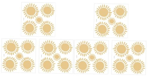 Housoutil 6 Stk wandtattoo sonne dekorative Wandaufkleber Wandtattoos für den Kindergarten wall stickers for room kinderzimmer wanddeko Boho- Wohnkultur entzückende wandaufkleber