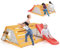 COSTWAY Toddler Climbing Frame, 5 in 1 Wooden Climber Toys with Slide, Rock Climbing Wall, Indoor Montessori Play Gym for Kids 3-8 Years Old