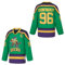 Herren Mighty Ducks Trikot #96 Charlie Conway #99 Adam Banks #33 Greg Goldberg Movie Eishockey-Trikot, 96-Grün, Mittel