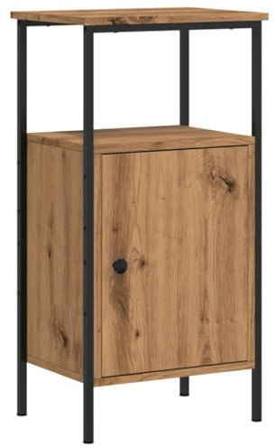 vidaXL Nachttisch, Nachtschrank mit Stauraum, Nachtkommode für Schlafzimmer, Nachtkonsole Beistelltisch, Artisan-Eiche Holzwerkstoff