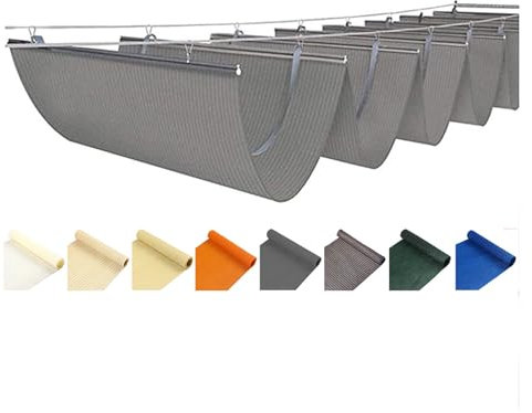 Copertura per pergola a baldacchino retrattile per giardino esterno anti UV protezione solare vele con tenda a rullo scorrevole a forma di U