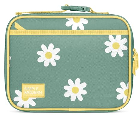 Simple Modern Kinder-Lunchbox für die Schule | Wiederverwendbare isolierte Lunchtasche für Mädchen und Jungen | Mit Außen- und Innentaschen | Hadley Kollektion | Sage Florals