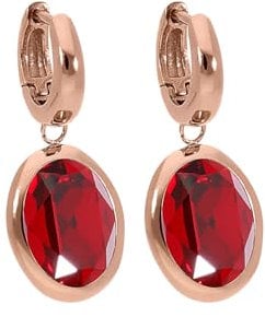 Qudo Creolen TIVOLA small Ohrringe aus rosegold Edelstahl beschichtet (siam)