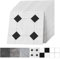 Suelo de PVC autoadhesivo de 30 x 30 cm, efecto de vinilo, laminado de vinilo, impermeable y duradero, para salón, cocina, baño, balcón, color negro y blanco, 50 azulejos, 4,5 m²
