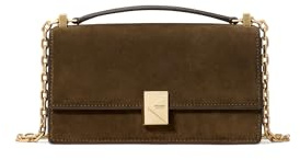 kate spade new york Deco Mini Leder Flap Chain Crossbody Burnt Sage