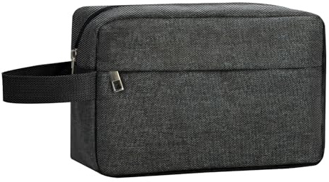 Woobroo Travel Toiletry Bag for Men and Women, Portable Travel Wash Bag Water-Resistant Shaving Bag Makeup Bag with Handle Dopp Kit for Toiletries Accessories Cosmetics Brushes