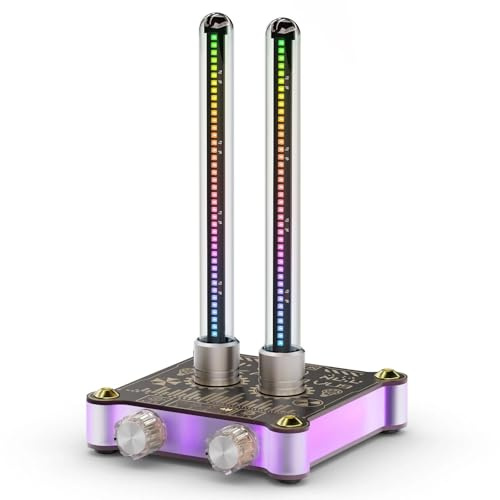 Nobsound RGB LED Tube Musik Spektrum Rhythmus Licht Retro Sound Level Meter Mic Pickup für Home Stereo System Desktop Geschenk, mit Empfindlichkeitseinstellung