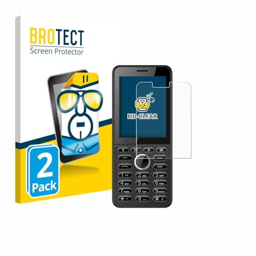 BROTECT Schutzfolie für Energizer E288S | 2 Stück Transparenter Displayschutz Made in Germany Klare Displayschutz-Folie Clear Einfache Montage Case-Friendly