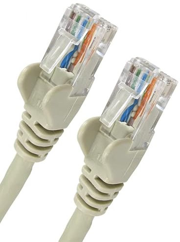 World of Data 10m GREY CAT6 Network Cable (100% Copper Wire) - RJ45 - Ethernet - Patch - LAN - 10/100/1000 - Gigabit