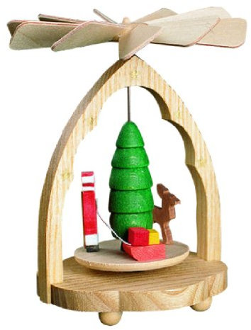 Weihnachtspyramide Erzgebirge Richard Glässer Seiffen Wärmespiel Weihnachtsmann, 01709