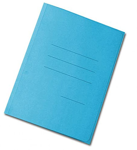 Blasetti Dokumentenmappen – Zaffiro BLAU, Dokumentenordner für das Büro, Format 22 x 33,5 cm, Packung mit 50 Stück, 200 g zertifiziertes PEFC-Papier.