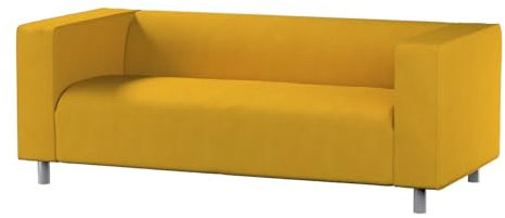 dekoria Ersatz für Bezug für Klippan 2-Sitzer Sofa Sofahusse passend für Modell Klippan senffarbe