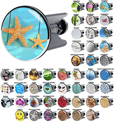 Sanilo Tappo per lavandino bagno, Grande scelta di belli tappi per lavandino e di alta qualità (Asteria)