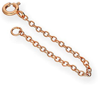 jewellerybox Rose Gold Dipped Sterling Silver Train Chain Extender 3 Inches
