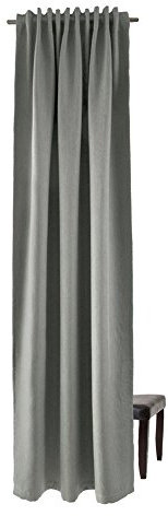 Homing Vorhang Galdin verdeckten Schlaufen (1 Stück) Blickdicht Verdunklungsvorhang H/B ca. 245 x 140 cm grau