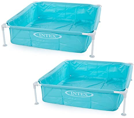Intex Mini Frame Kids 48 x 48 x 12 Beginner Kiddie Swimming Pool (2 Pack)
