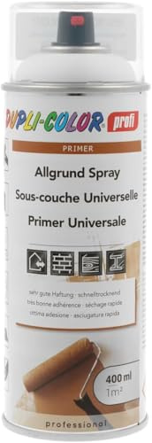 DUPLI-COLOR profi Allgrund RAL 9010 Weiß 400 ml - Universal Primer Spray | Schnelltrocknende Haftgrundierung für Holz, Metall und Beton, wetterbeständig, Rostschutz, für Innen und Außen geeignet