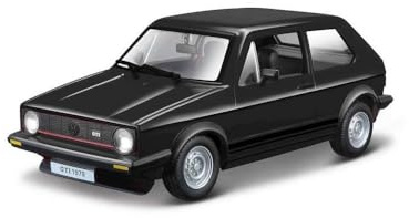 Bburago Volkwagen Golf 1 GTI Schwarz 3 Türer 1974-1983 1/24 Modell Auto