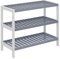 Vencier Bamboo Shoe Rack Natural – Easy Assembly & Strong Design Stand Shelf Organizer Ideal for Corridor, Bedroom, Bathroom, Hallway & Small Spaces, Large Capacity (Grey/White, 3 Tier)