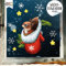 Wandtattoo Loft Fensterbilder Weihnachten mit Eichhörnchen im Handschuh – Wiederverwendbar – A4 Bogen – Weihnachstdeko Fenster Kinderzimmer, Weihnachtsbilder Fenster, Fensterbild Winter