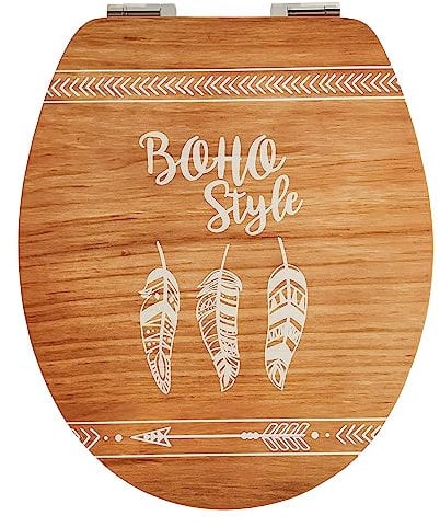 Wirquin 20722718 Abattant WC avec frein de chute Diplomat 100% FSC, boho style