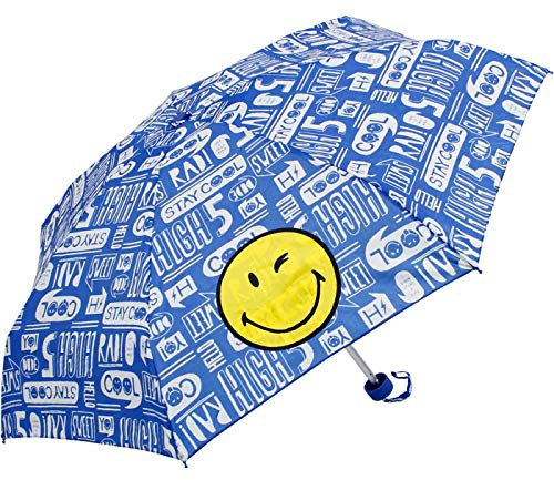 Smiley World Taschenschirm Mini Manual Stay Cool - Blau