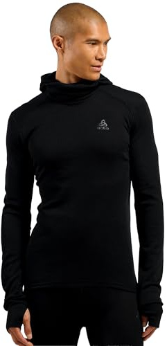 Odlo Herren Active Warm Funktionsunterwäsche Langarm Shirt mit Facemask (1er Pack)