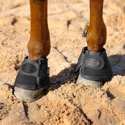 Harrison Howard CareNetic Hufglocken für Pferde, ballistische Hufglocke für Pferde, verkauft als Paar, schwarz