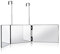 JML Back View 3 Way Mirror - Hanging Vanity Mirror with Telescopic Rods Hangs from any Door, Adjusts to Preferred Height, Portable - Mirrors Great for Makeup, Self Hair Styling and Cutting