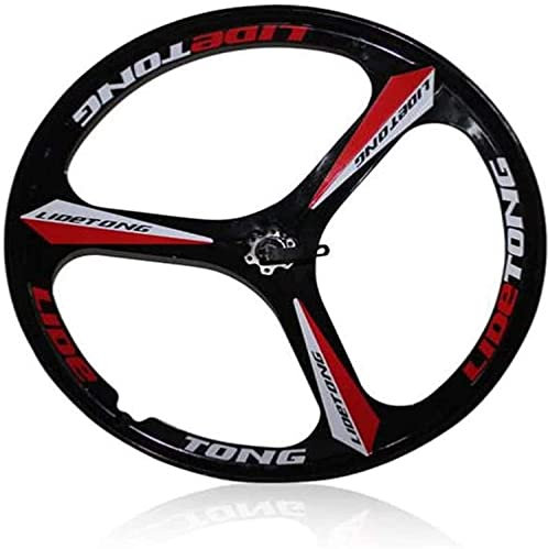 L&WB 26 Zoll Laufrad Vorderrad Fahrrad Fahrrad Laufradsatz, 3-Speichen Mountainbike Integrated Rear Wheel Set Scheibenbremse Magnesiumlegierung Wheel Set,Rot
