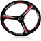 L&WB 26 Zoll Laufrad Vorderrad Fahrrad Fahrrad Laufradsatz, 3-Speichen Mountainbike Integrated Rear Wheel Set Scheibenbremse Magnesiumlegierung Wheel Set,Rot