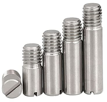 304 Stainless Steel Slotted Cylindrical Pin Dowel External thread,M6,20mm (4PCS)
