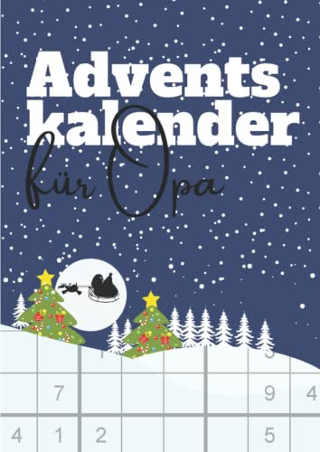 Adventskalender für Opa: Sudoku Weihnachtskalender 2022 für Senioren