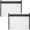 VELOFLEX A435408 - Dokumentenhülle mit Reißverschluss, 2 Stück, DIN A4, abheftbar, schwarz, VELOBAG XS, Reißverschlusstasche