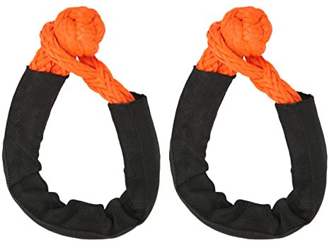 Cuerda de Recuperación de Grillete Suave, 8 Mm, 7 Toneladas, Tela Oxford de Polietileno Portátil Naranja, Grillete Suave Sintético para Canotaje, Camping, Escalada, Autorrescate