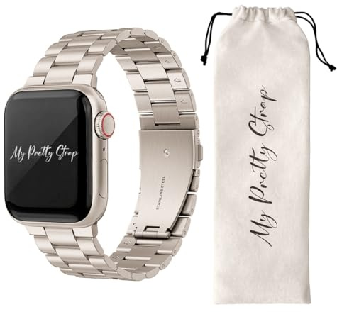 My Pretty Strap Classic Apple Watch Band 38/40/41mm or 42/44/45/49mm Stainless Steel Metal Gold/Silver/Black