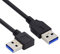 CY Cavo dati da USB 3.0 tipo A maschio a dritto 3.0 tipo A maschio, 5 Gbps, angolo retto di 90 gradi, 40 cm