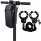 OUGPIU E Scooter Schloss, Ø7.4, L-60cm, Schwarz, Handschellenschloss, Wasserdichte Tasche, 2 Schlüssel, für E-Scooter, Roller, Fahrrad, Motorrad, Gartenpforten