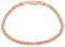 Tuscany Silver Women's Sterling Silver Rose Gold Plated 250 Popcorn Bracelet 19cm/7.5