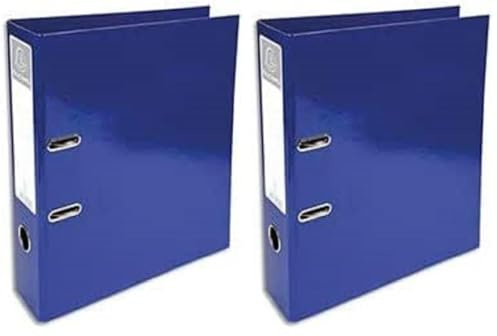 Exacompta - Ref 53622E - 'Iderama Collection - Lever Arch File - 320 x 290mm in Size, Suitable for Storing A4 Documents, 70mm Spine, 75mm Rings, FSC-Certified - Dark Blue (Pack of 2)